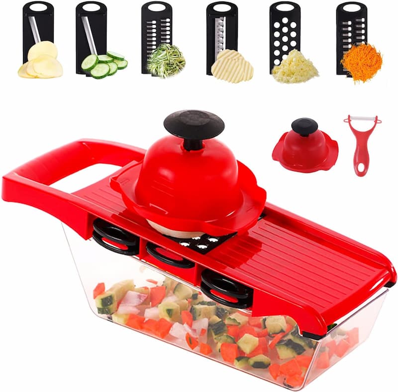 10-in-1 Vegetable Slicer & Cutter with Stainless Steel Blades – Multi-Function Kitchen Tool