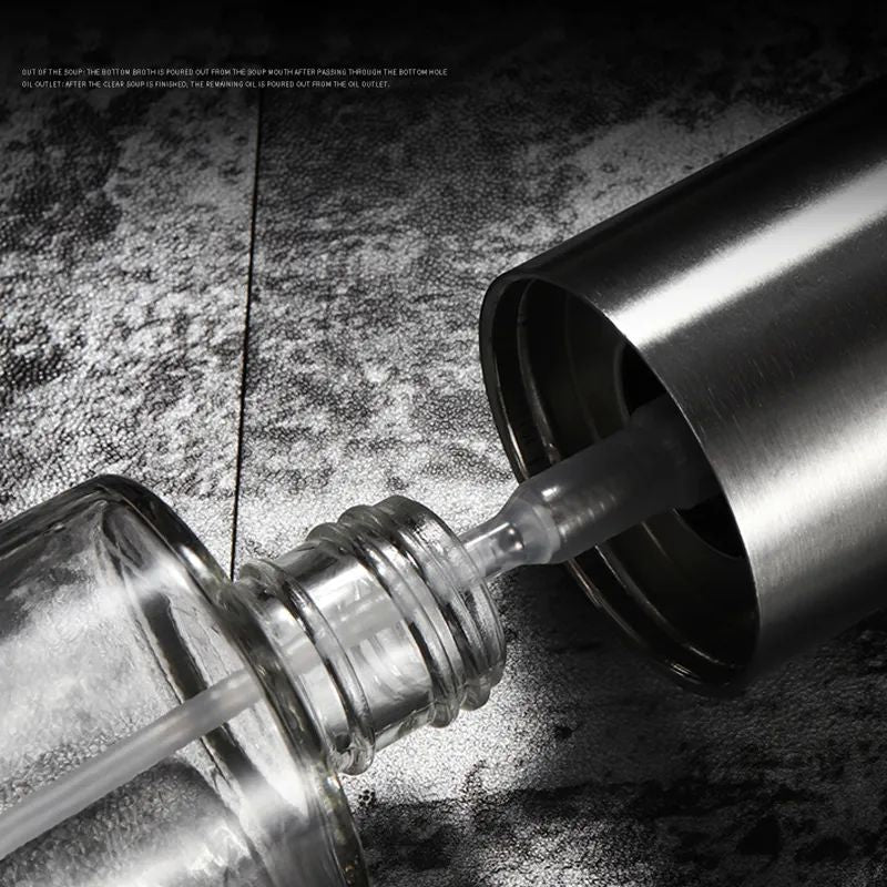 Push-Type Olive Oil Sprayer Bottle – Leak-Proof Pump Oil Dispenser for Kitchen, BBQ & Grill