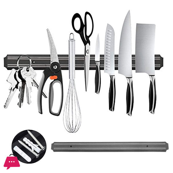 Magnetic Knife Holder – Wall Mounted (33cm) | Space-Saving Kitchen Organizer