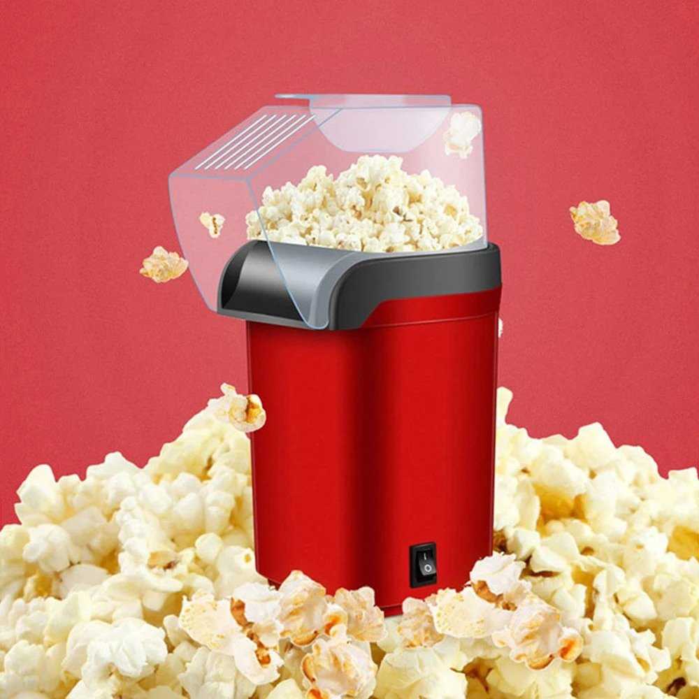 Mini Popcorn Machine 1200W – Oil-Free Air Popper for Home &amp; Party Snacks