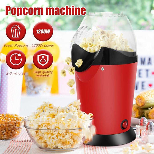 Mini Popcorn Machine 1200W – Oil-Free Air Popper for Home &amp; Party Snacks