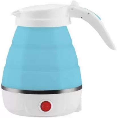 Foldable Portable Electric Kettle 600ml – Fast Boiling Silicone Travel Tea & Water Heater (Random Color)