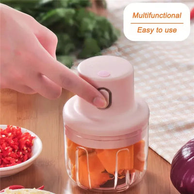 Rechargeable Garlic Machine – Electric Mini Garlic Chopper & Grinder