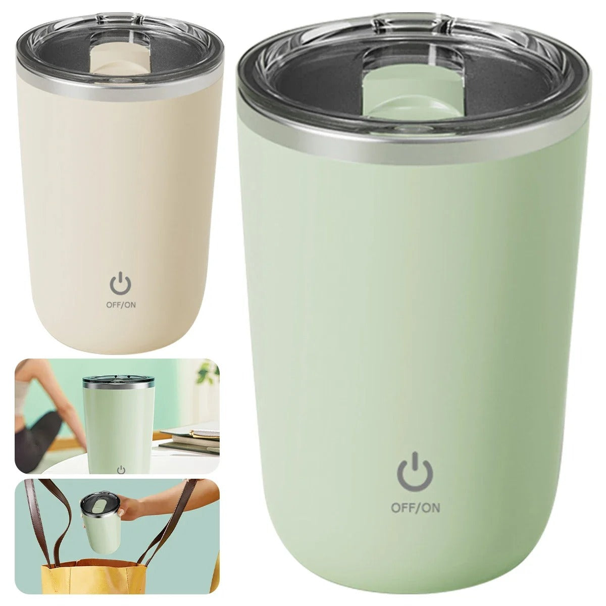 Automatic Self Stirring Mug 350ml – Stainless Steel Magnetic Coffee &amp; Milk Mixing Cup