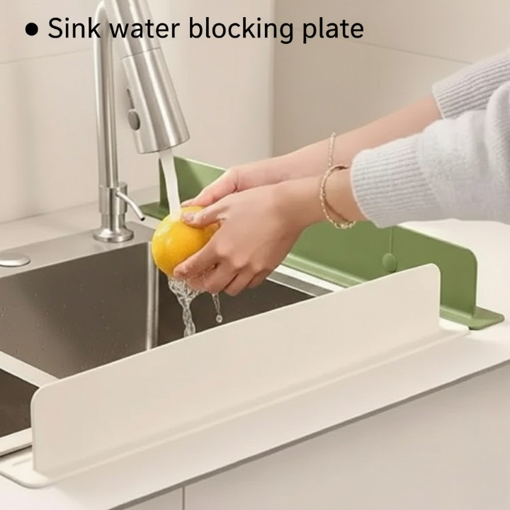 Silicone Sink Splash Guard with Suction – Flexible Water Stopper for Kitchen & Bathroom