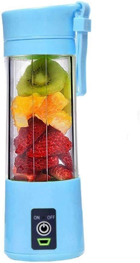 Rechargeable Portable Mini Juicer Blender – 6-Blade USB Juicing Cup (380ml) | Travel & Outdoor Use [Random Color]