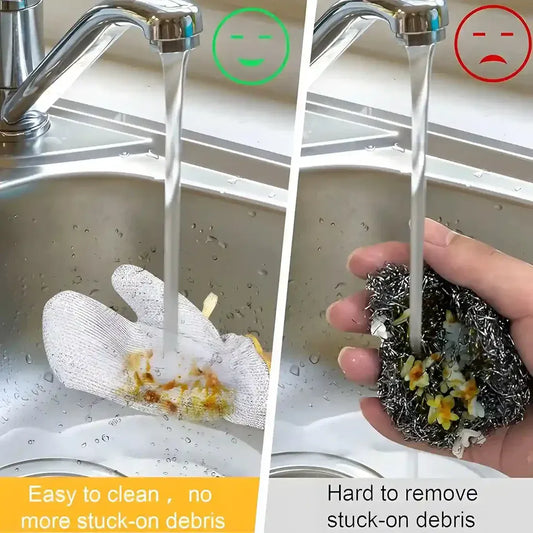 Steel Wire Dishwashing Gloves – Waterproof, Heat-Resistant & Insulated Reusable Cleaning Gloves for Dishes, Pots, Laundry & Gardening