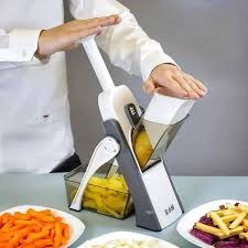 Mandoline Slicer – Adjustable & Safe Vegetable Cutter | Multi-Purpose Manual Chopper & Grater (Random Color)