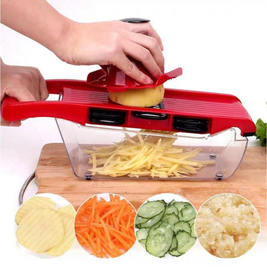 10-in-1 Vegetable Slicer & Cutter with Stainless Steel Blades – Multi-Function Kitchen Tool