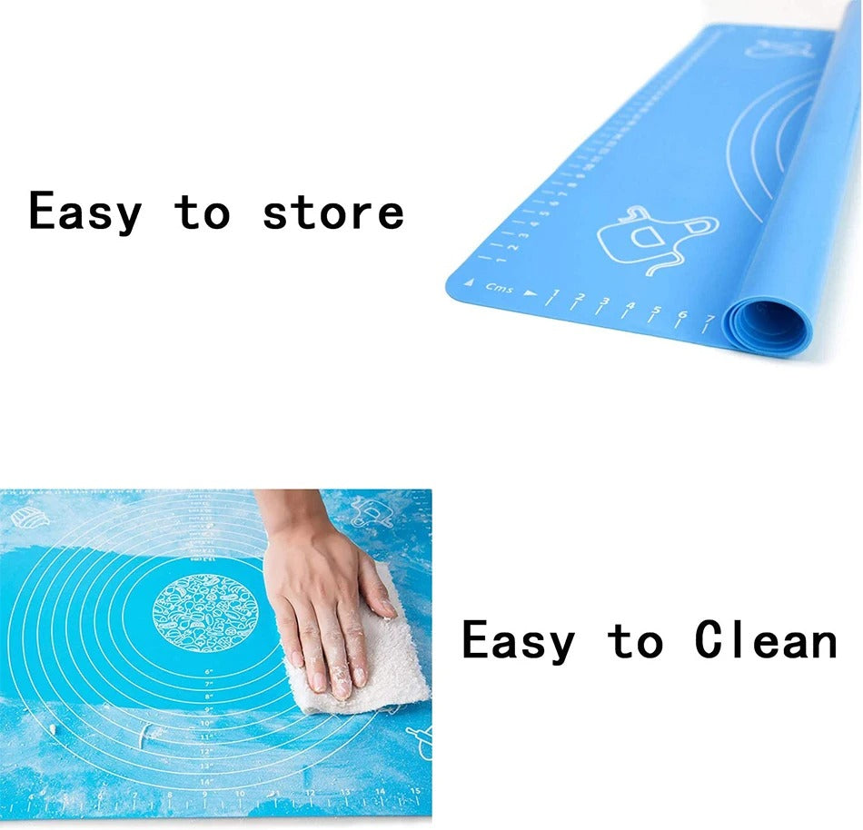 Silicone Baking Roti Mat | Heat Resistant | Non‑Stick Dough Pad with Measurements | Random Colour
