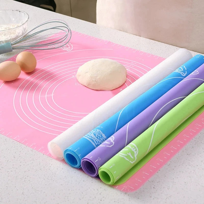 Silicone Baking Roti Mat | Heat Resistant | Non‑Stick Dough Pad with Measurements | Random Colour