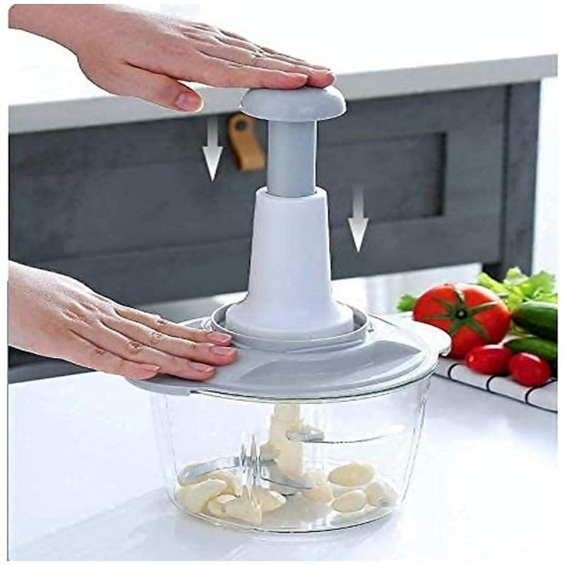 2L Multi-Function Hand-Push Food Chopper