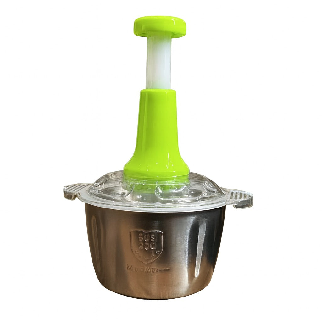 2L Stainless Steel - Push Food Chopper Multi-Purpose Cutter Manual