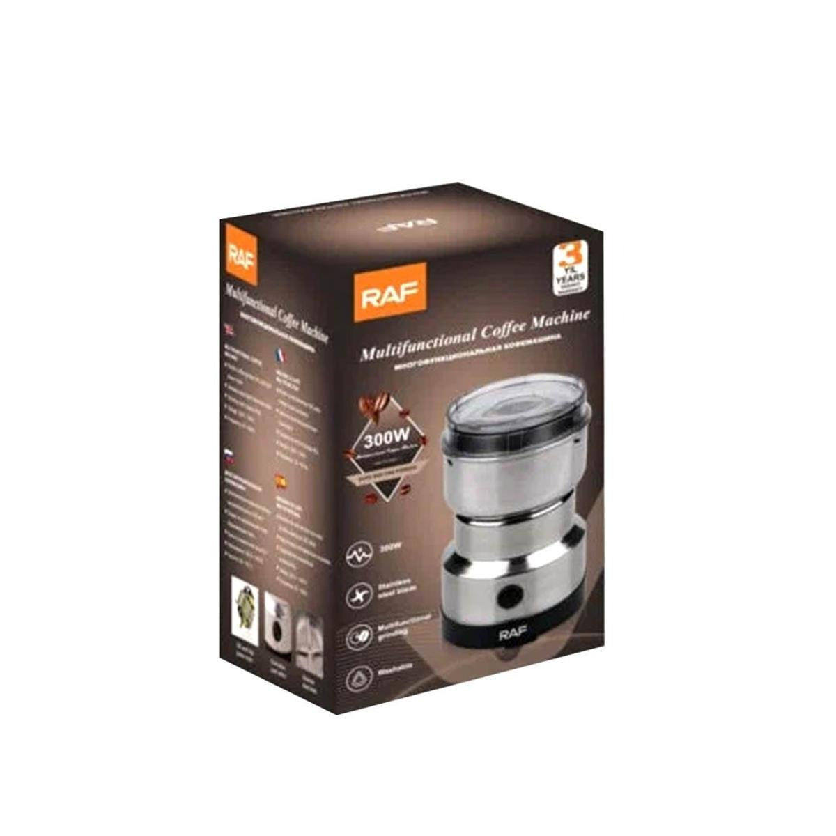 RAF R-7113 Electric Grinder 300W – Stainless Steel Blades Coffee &amp; Spice Grinder (85-100g Capacity)