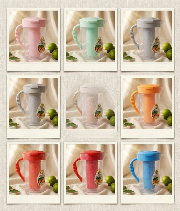 2.8L Water Jug with 6 Glasses Set – Unbreakable Plastic