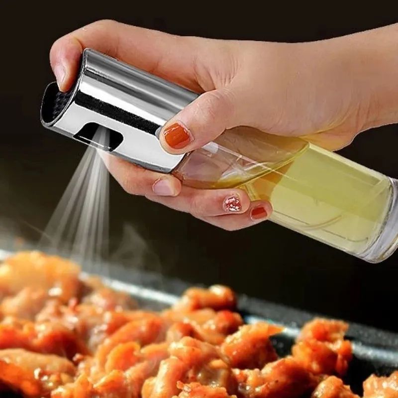 Push-Type Olive Oil Sprayer Bottle – Leak-Proof Pump Oil Dispenser for Kitchen, BBQ & Grill