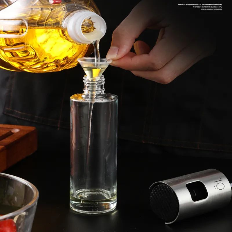 Push-Type Olive Oil Sprayer Bottle – Leak-Proof Pump Oil Dispenser for Kitchen, BBQ & Grill