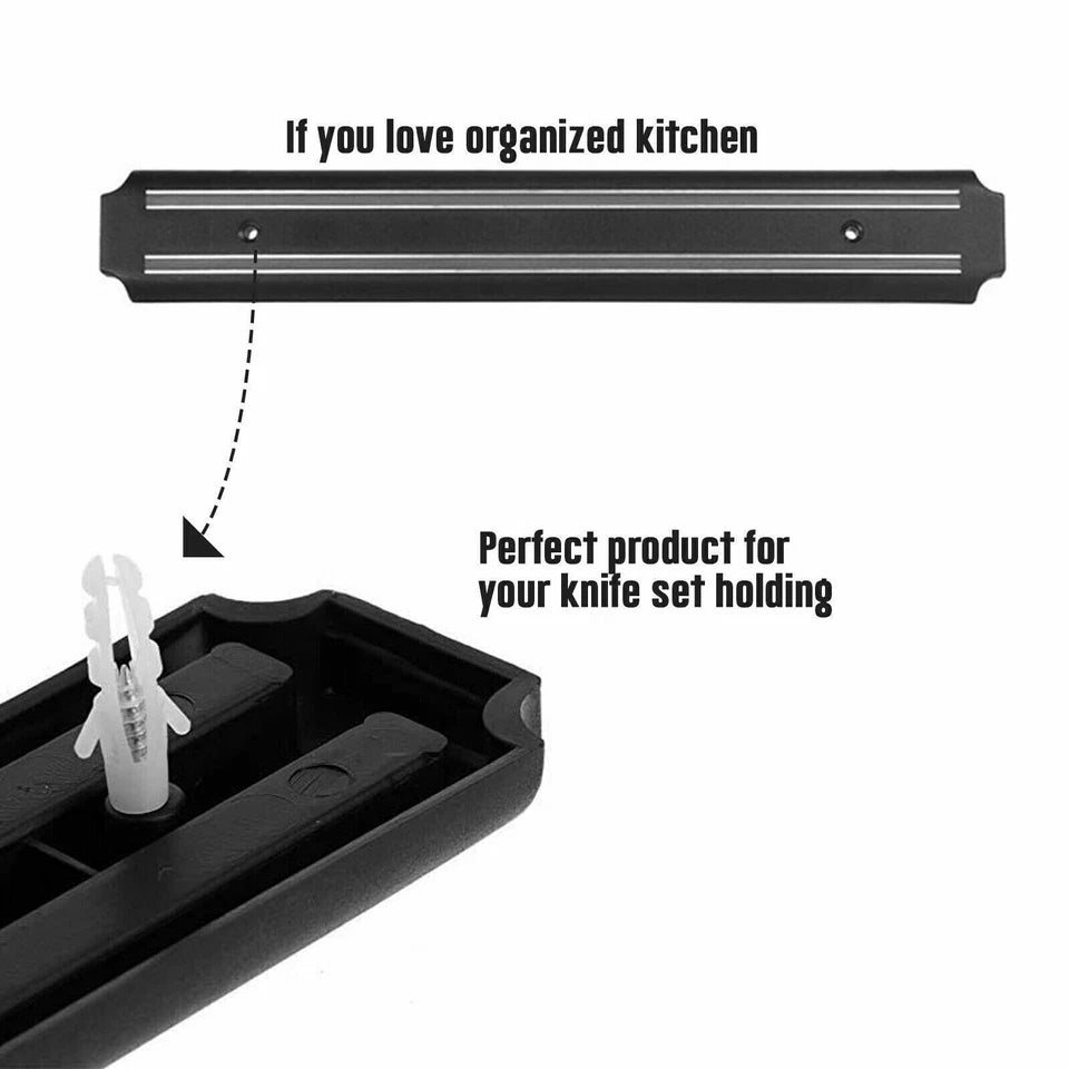 Magnetic Knife Holder – Wall Mounted (33cm) | Space-Saving Kitchen Organizer